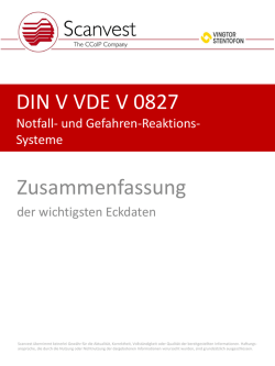 DIN V VDE V 0827 Notfall- und Gefahren-Reaktions