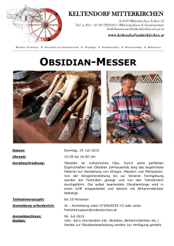 obsidian-messer - Keltendorf Mitterkirchen