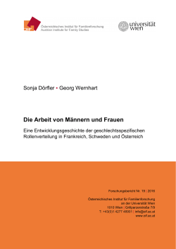 Die Arbeit von Männern und Frauen - Österreichisches Institut für