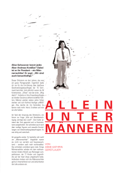 A L L E I N U N T E R MÄNNERN - Anne