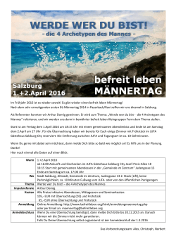 Im Fr&uuml;hjahr 2016 ist es wieder soweit! Es gibt wieder einen befreit