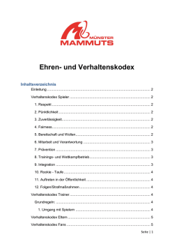 Ehren- und Verhaltenskodex