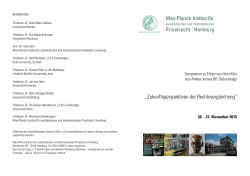 Symposium zu Ehren von Hein Kötz - Max-Planck