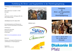 Flyer Fortbildung in Grünstadt für Ehren
