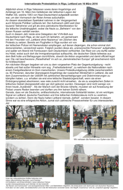 Internationale Protestaktion in Riga, Lettland am 16 M&auml;rz 2016