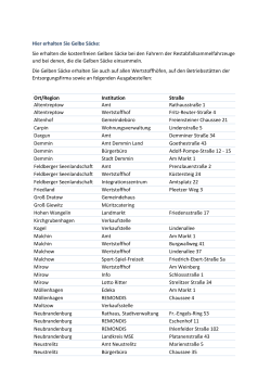 Hier erhalten Sie Gelbe S&auml;cke - Landkreis Mecklenburgische