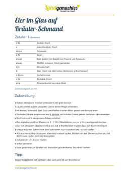 Eier im Glas auf Kr&auml;uter-Schmand
