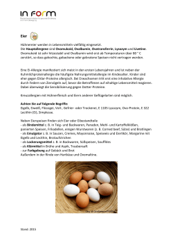 Allergen Eier  - Schule + Essen = Note 1