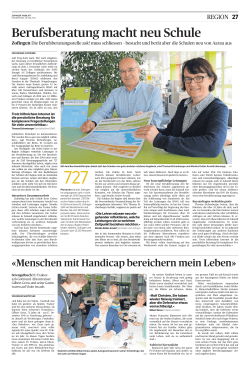 Zofinger Tagblatt, vom: Donnerstag, 28. Mai 2015