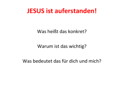 JESUS ist auferstanden! - Bibelgemeinde