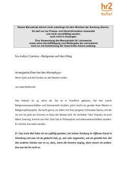 Isabel Reifenrath: Arrangierte Ehen bei den Ahmadiyya. Wenn Gott