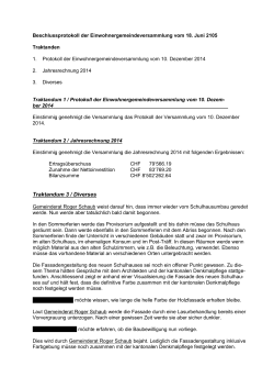 Protokoll - Gemeinde Arisdorf