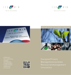 Ecowin Flyer - Ecowin GmbH
