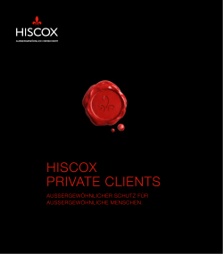 Broschüre “Hiscox Private Clients”