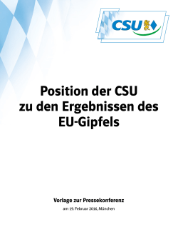 Position der CSU zu den Ergebnissen des EU