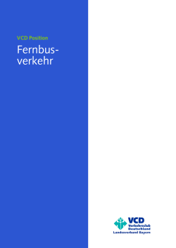 VCD Position Fernbusverkehr