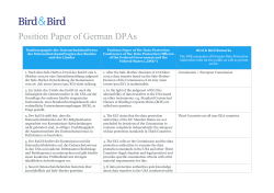 Position Paper of German DPAs