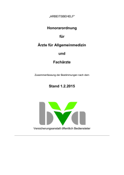 Honorarordnung - &Ouml;sterreichische &Auml;rztekammer