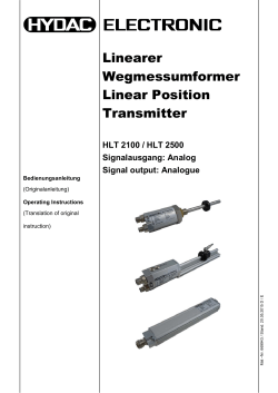 Linearer Wegmessumformer Linear Position Transmitter