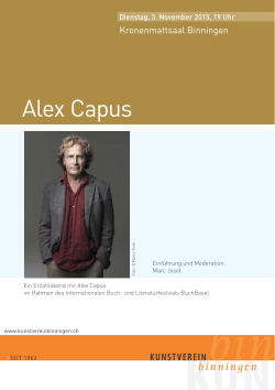 Alex Capus - Binningen