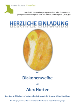 Diakonenweihe Alex Hutter