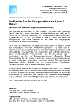 Die Kreative Problemlösungsmethode nach Alex F. Osborn