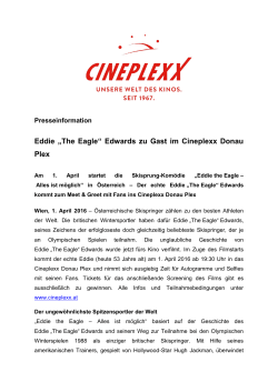 Eddie „The Eagle“ Edwards zu Gast im Cineplexx Donau Plex