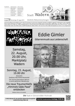 Eddie Gimler - Stadt Wadern