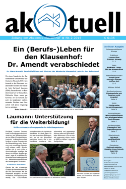 Dr. Amendt verabschiedet
