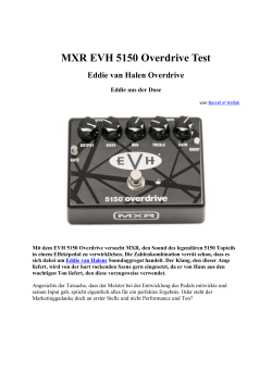 MXR EVH 5150 Overdrive Test Eddie van Halen Overdrive