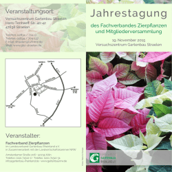 Jahrestagung - Gartenbau NRW