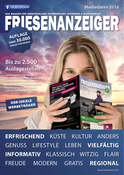 Mediadaten 2016 - Friesenanzeiger