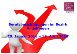 Berufsbesichtigungen im Bezirk Andelfingen 20. Januar 2016 – 13