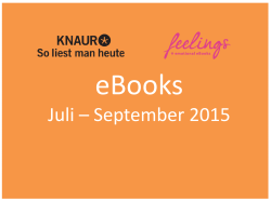 feelings / KNAUR eRiginals 3. Quartal 2015