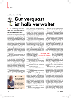 Gut verquastist halb verwaltet