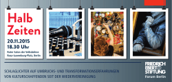 Halb Zeiten - Forum Berlin