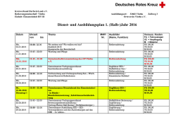 Dienst- und Ausbildungsplan 1. (Halb