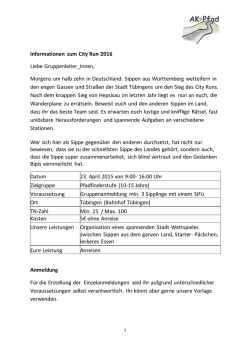Informationen zur Anmeldung