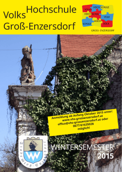 Kursprogramm Groß-Enzersdorf WS 2015