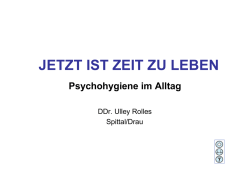 jetzt ist zeit zu leben