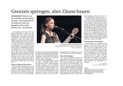 Grenzen sprengen, aber Z&auml;une bauen