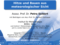 Hitze und Bauen aus meteorologischer Sicht