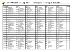 TSV Owener-SV-Cup 2015 Turnierplan