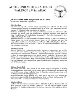 Jahresr&uuml;ckblick 2015