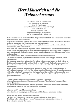 Herr M&auml;userich und die Weihnachtsmaus