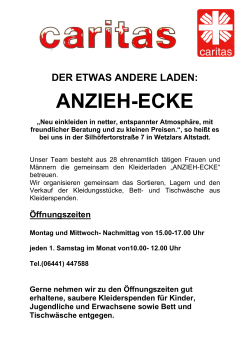 anzieh-ecke - Caritasverband Wetzlar