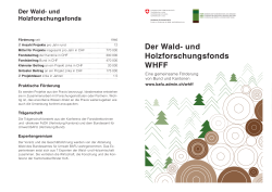 Flyer Wald- und Holzforschungsfonds WHFF
