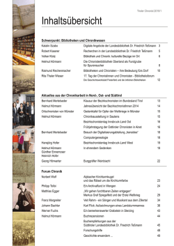 Inhalts&uuml;bersicht - Tiroler Bildungsforum