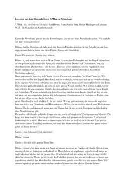 Interview mit dem Theaterkollektiv YZMA