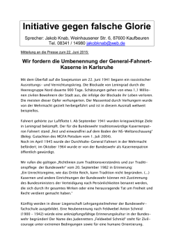 Initiative gegen falsche Glorie